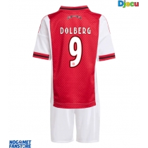 Ajax Kasper Dolberg #9 Domaci Dres za djecu 2025-26 Kratak Rukav (+ Kratke hlače)